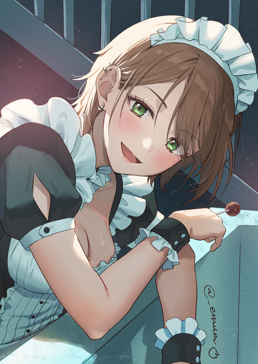 This is a pixiv picture whose title is maid.