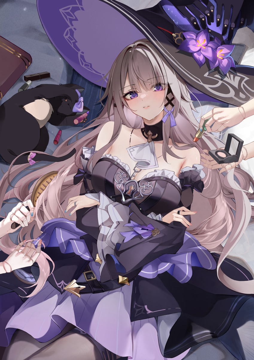 This is a pixiv picture whose title is The Herta.