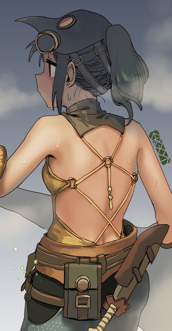 This is a pixiv picture whose title is ハンターの背中.