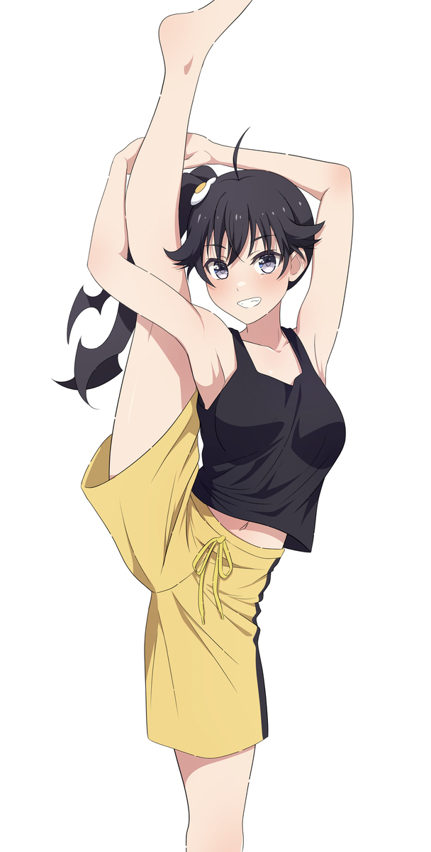 This is a pixiv picture whose title is I字バランス火憐.