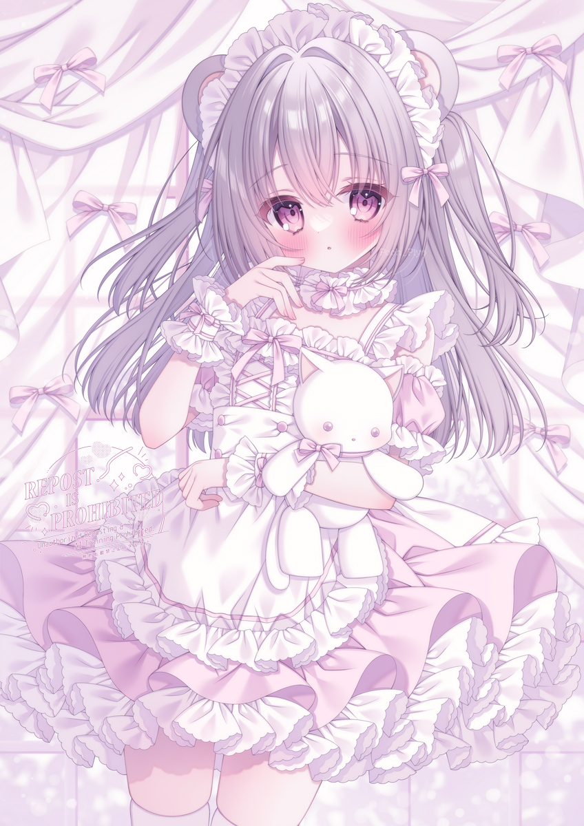 This is a pixiv picture whose title is 🎀🤍.