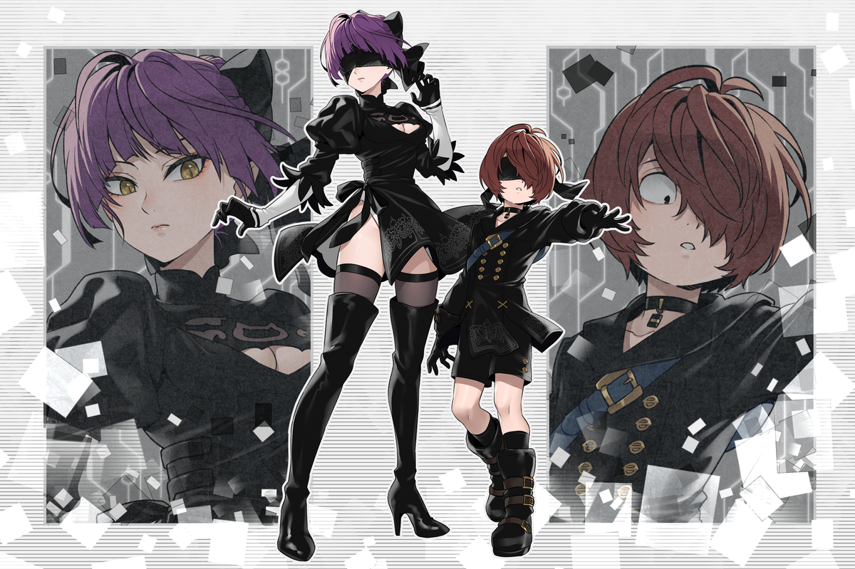 This is a pixiv picture whose title is ゲゲゲのオートマタ.