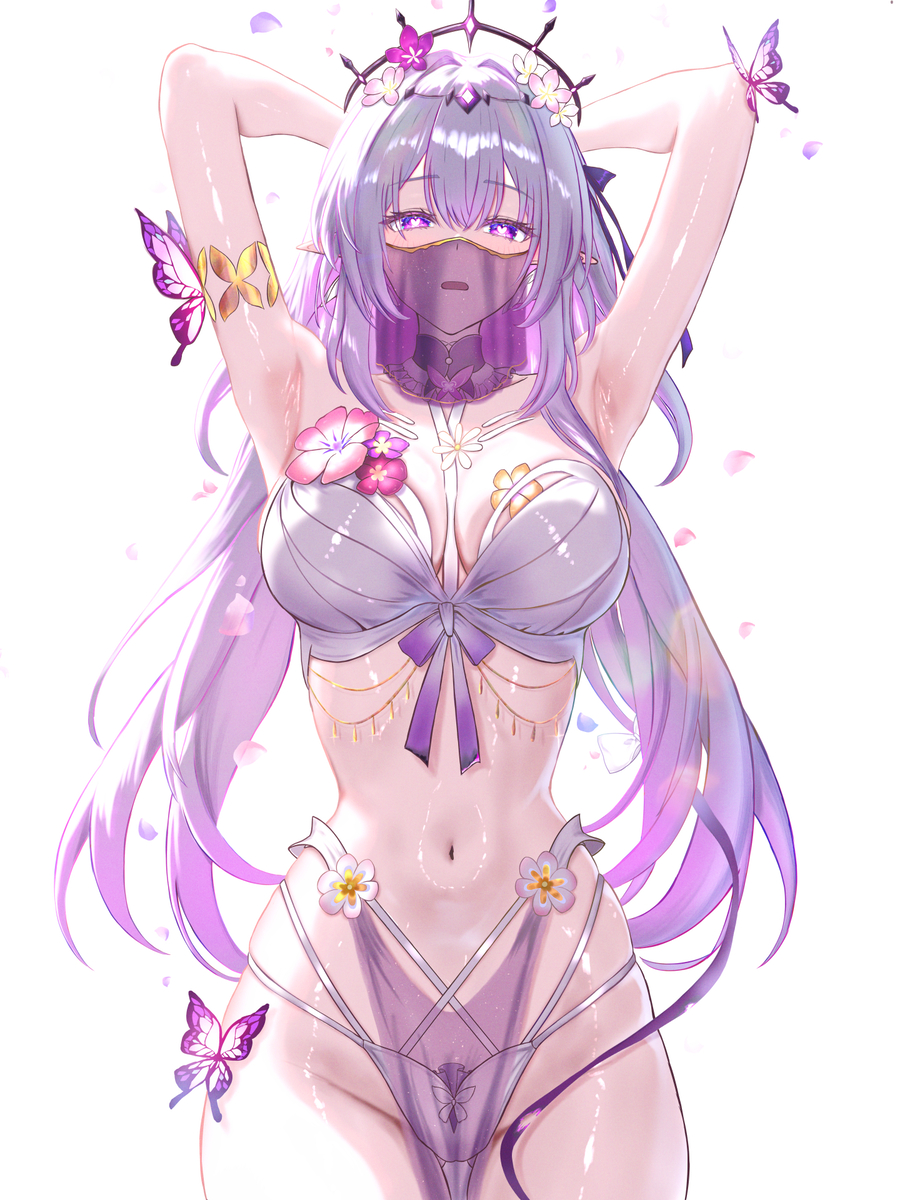 This is a pixiv picture whose title is キャストリス『触れてはダメ💜・・・です』.