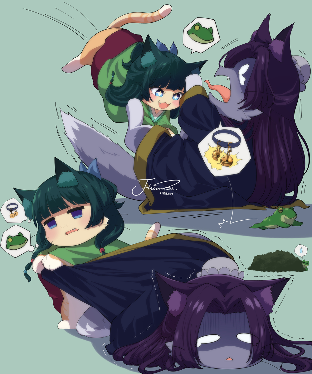 This is a pixiv picture whose title is 🔔🔔🐸.