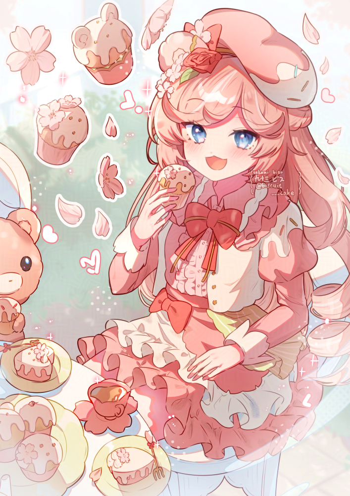 This is a pixiv picture whose title is 🌸×🧁.