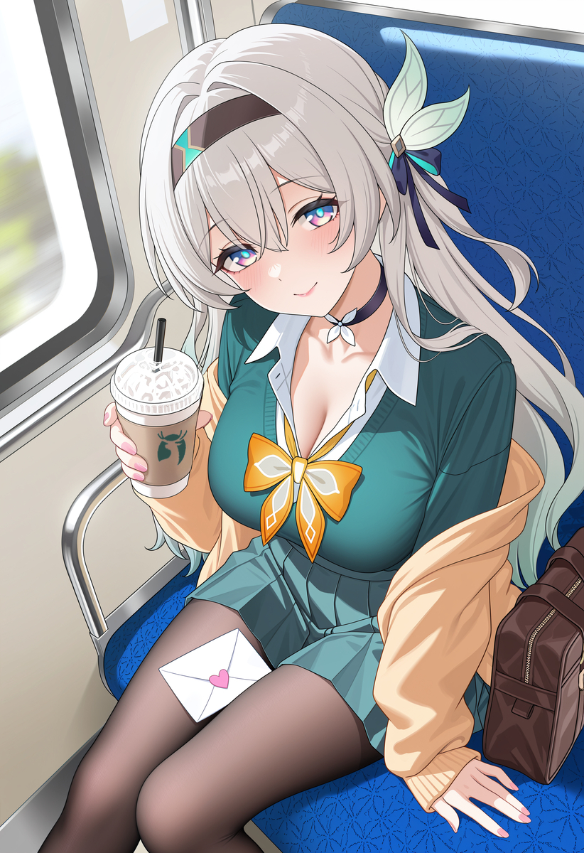 This is a pixiv picture whose title is 流萤 很在意！.