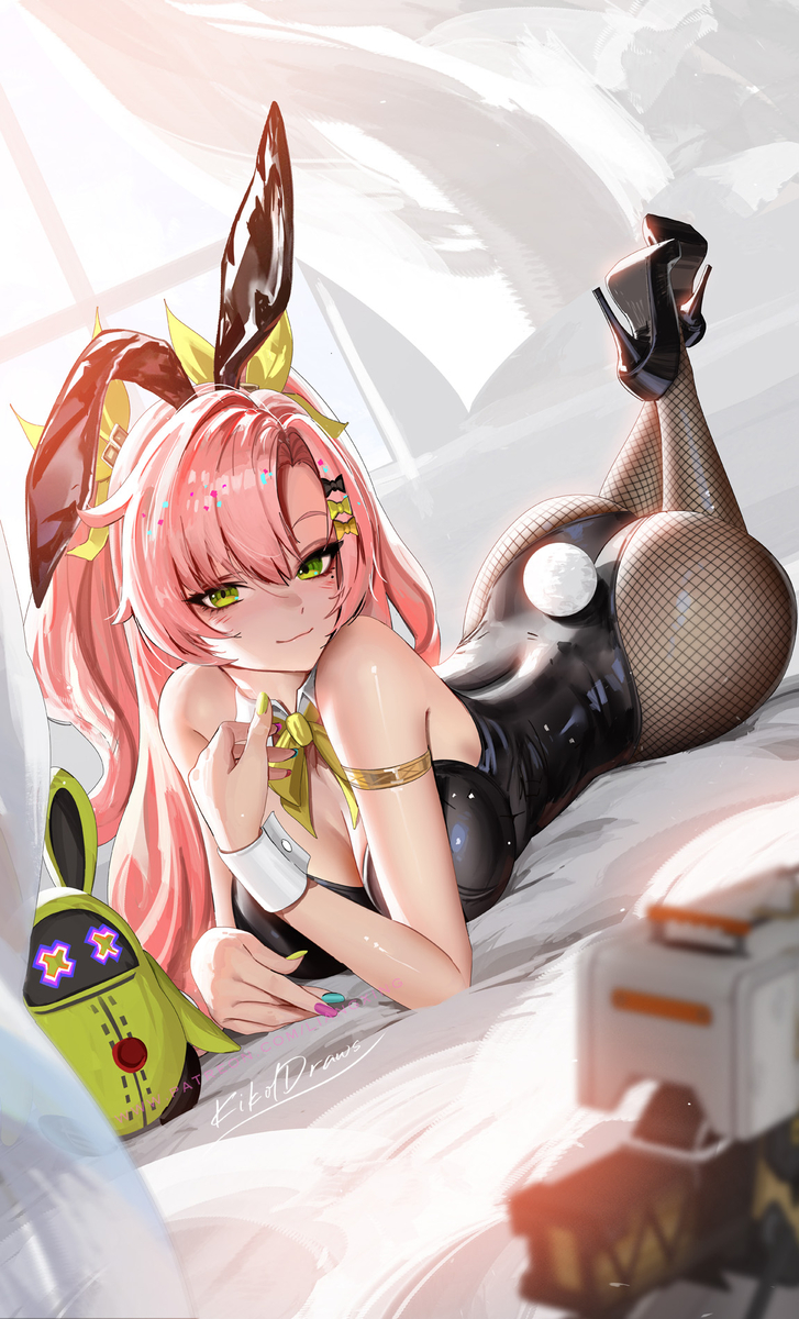 This is a pixiv picture whose title is Nicole bunny.