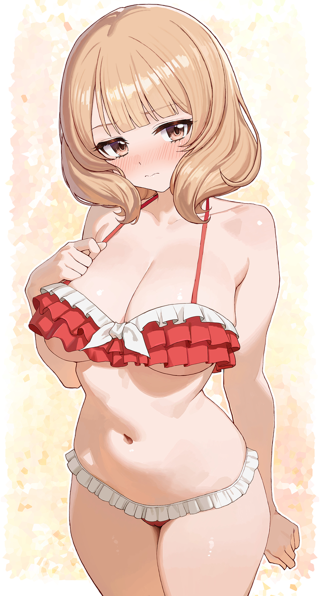 This is a pixiv picture whose title is 水着姿の田中ゆゆ子.