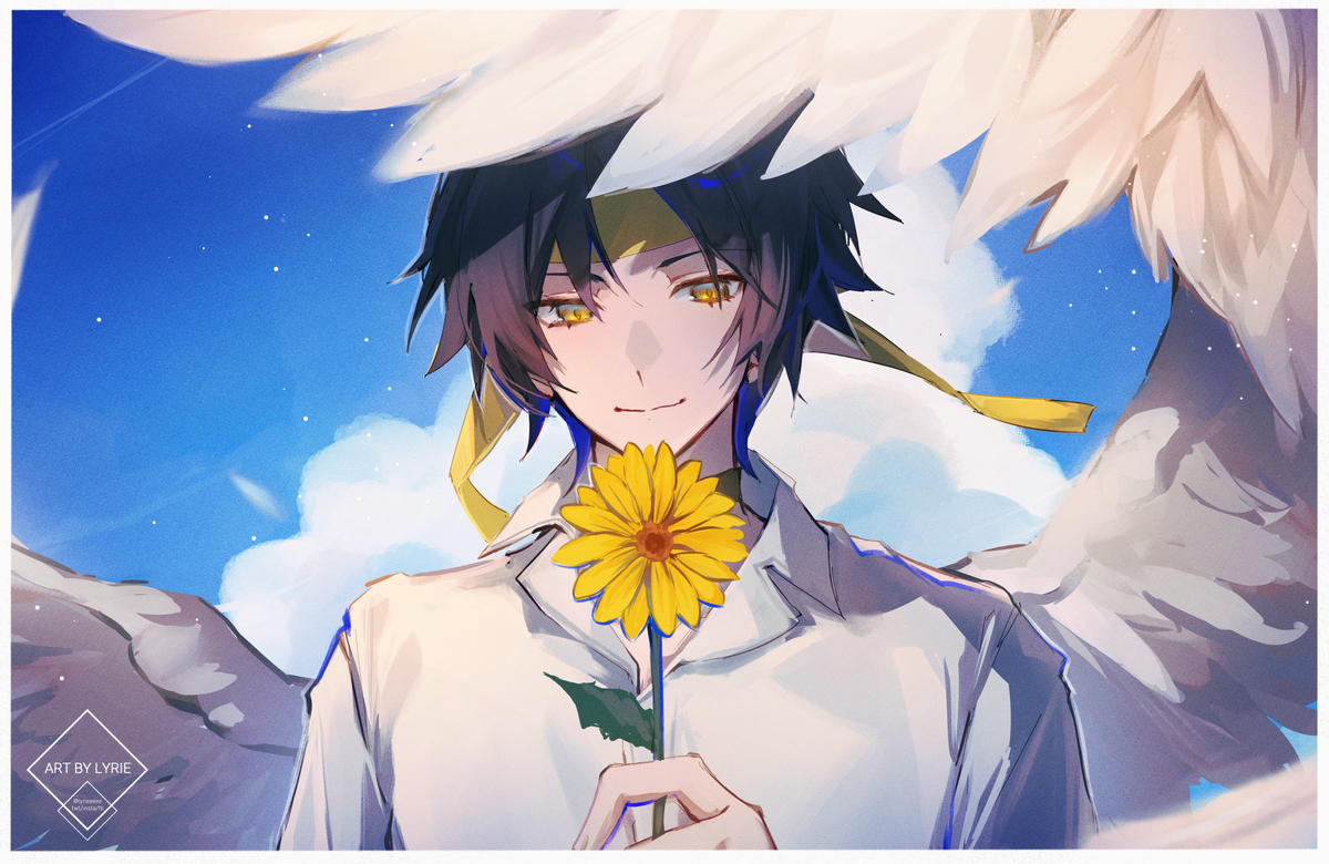 This is a pixiv picture whose title is 【依頼】翼.