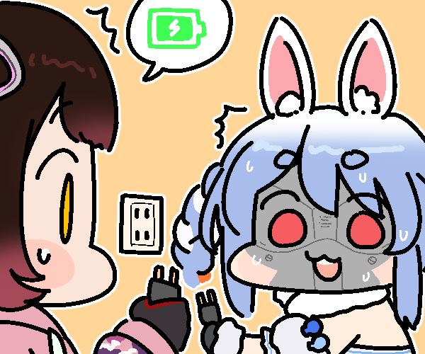 This is a pixiv picture whose title is 兎田ぺこら.