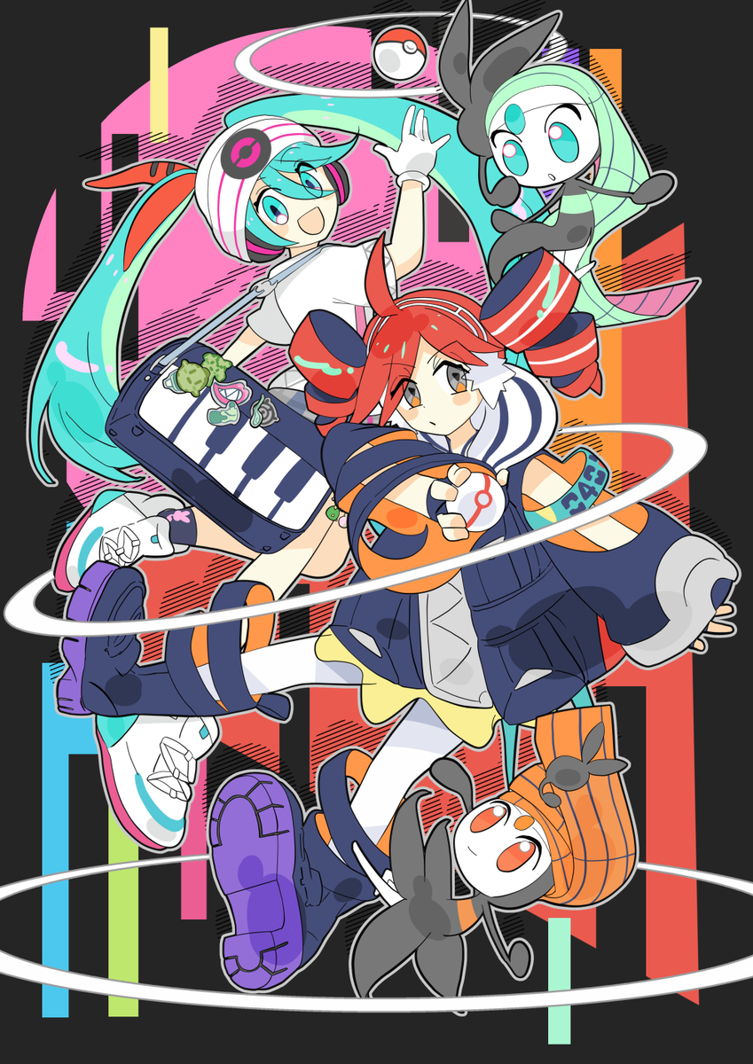 This is a pixiv picture whose title is ㊗ポケミクテト㊗.