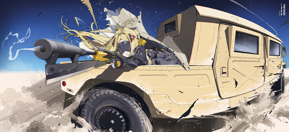 This is a pixiv picture whose title is ✦ ZZZ Gear 13. Trigger / HMMWV.