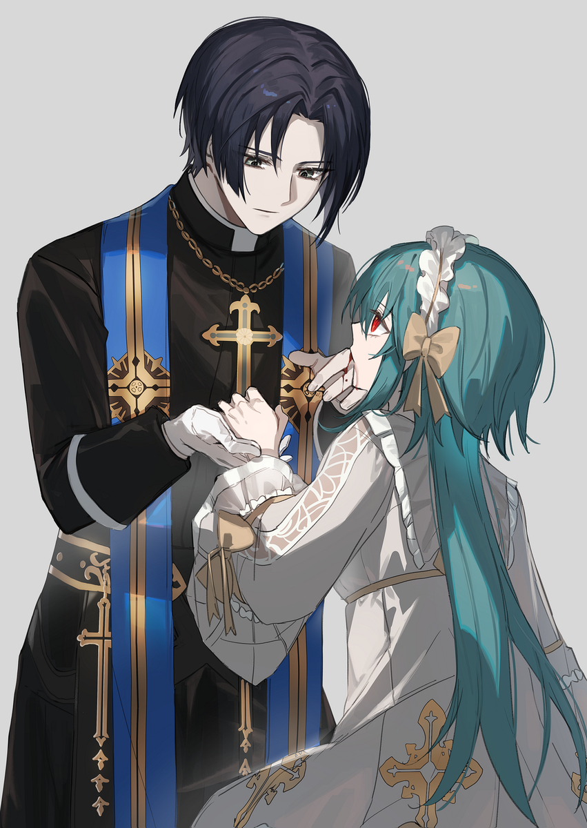 This is a pixiv picture whose title is ✝️🩸🦇.