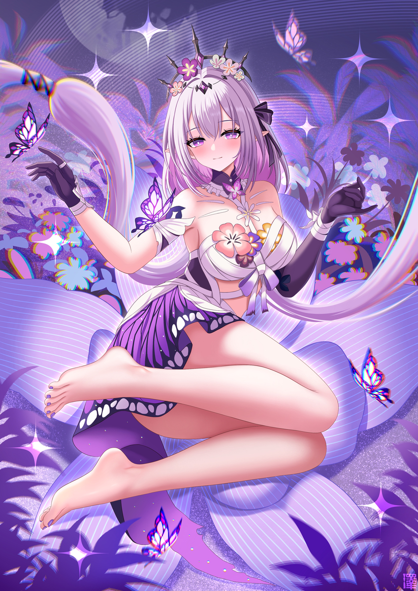 This is a pixiv picture whose title is 遐蝶🦋.