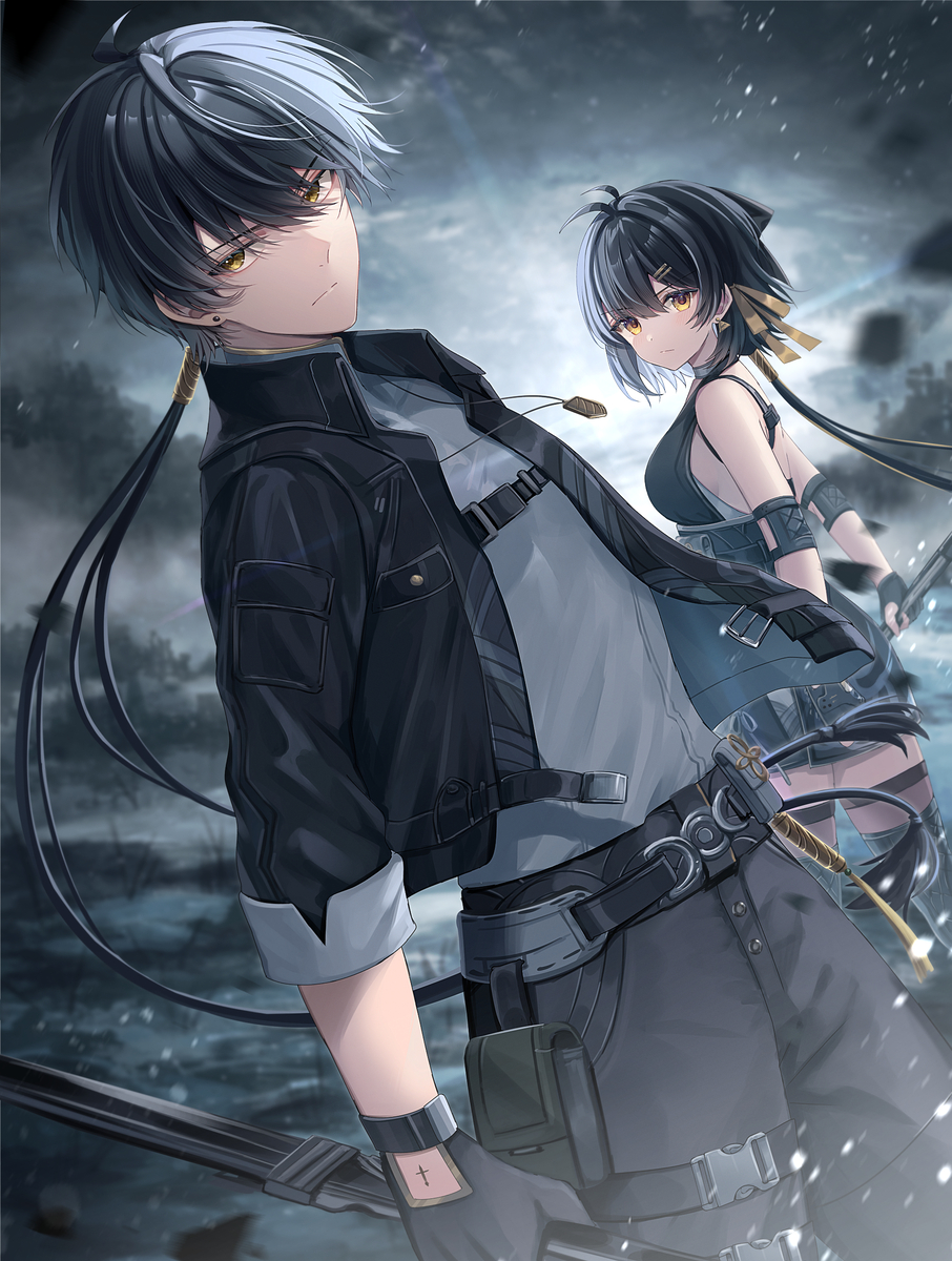 This is a pixiv picture whose title is 漂泊者.