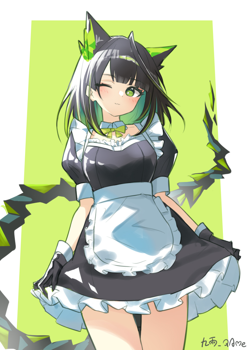 This is a pixiv picture whose title is 女仆装Mon3tr.