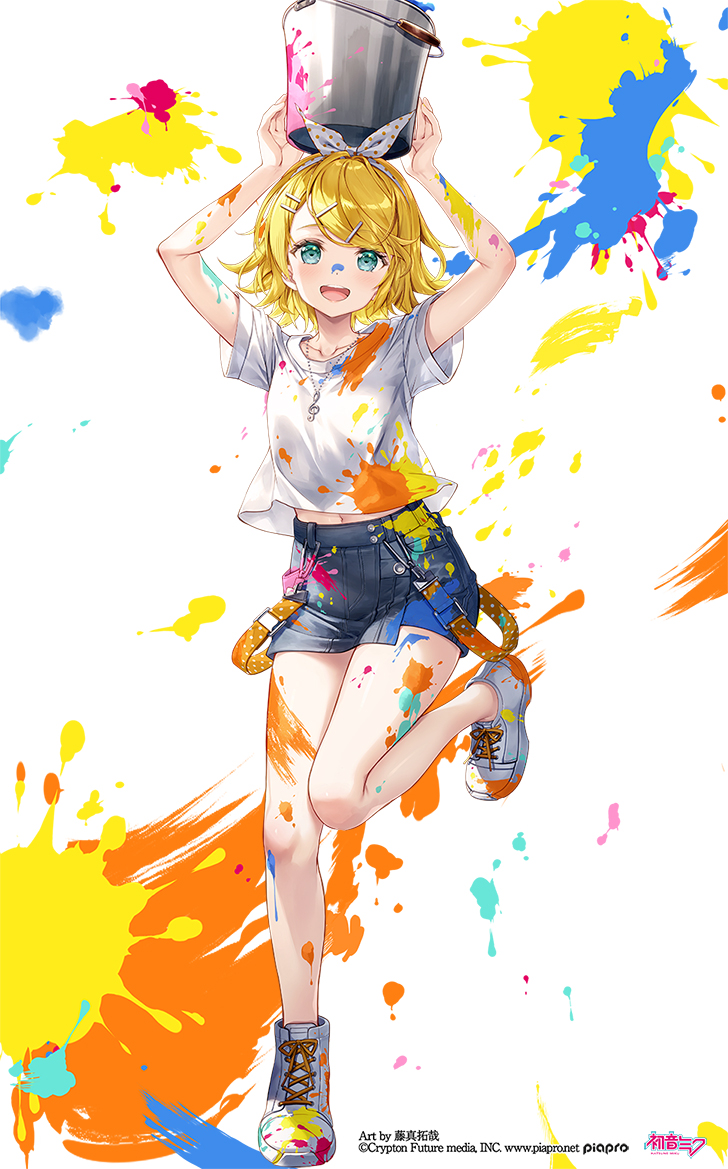 This is a pixiv picture whose title is デニムペイント鏡音リン.