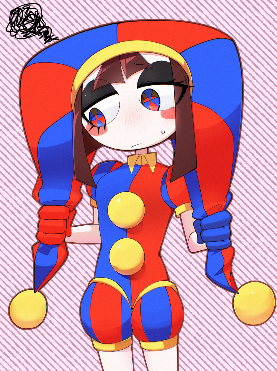 This is a pixiv picture whose title is 帽子が伸びるバグ.