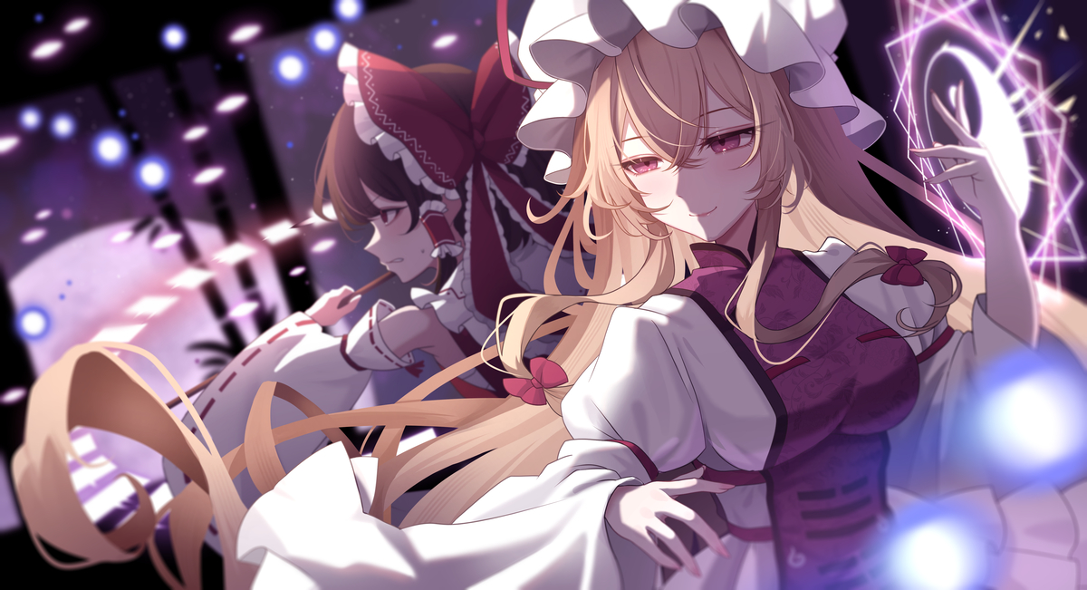 This is a pixiv picture whose title is 幻想の結界チーム.
