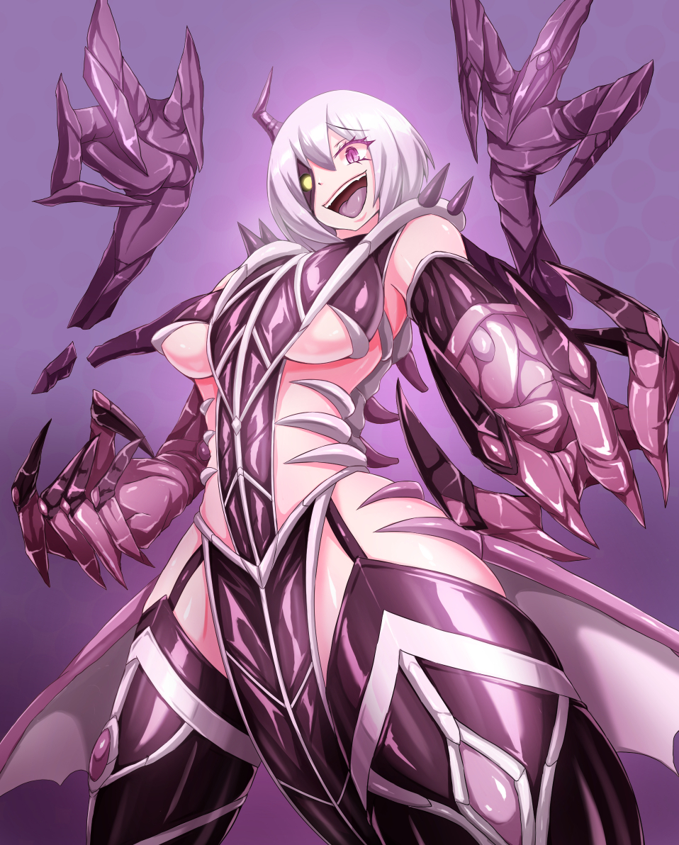 This is a pixiv picture whose title is 変身ヒロイン悪堕ち怪人化その⑦.