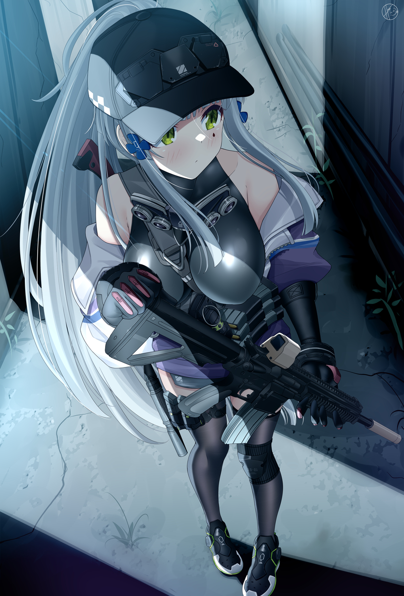 This is a pixiv picture whose title is クルカイ(HK416).