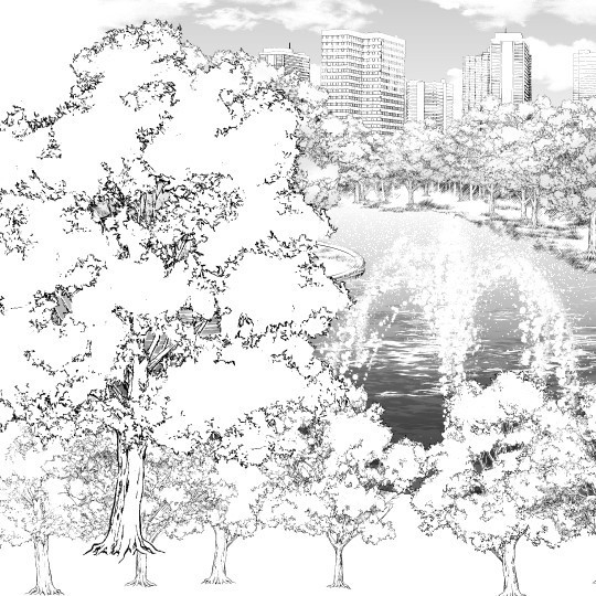 This is a pixiv picture whose title is 白樹木ブラシ.