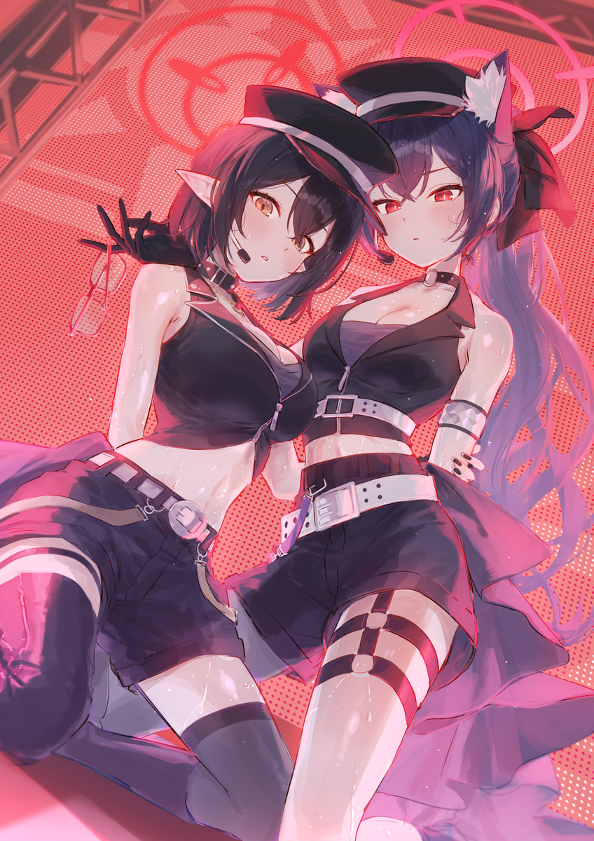 This is a pixiv picture whose title is ❤️×🖤.