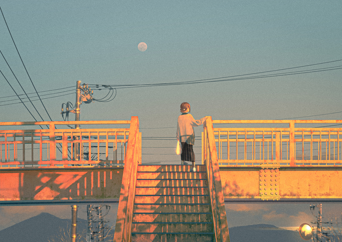 This is a pixiv picture whose title is 帰路.