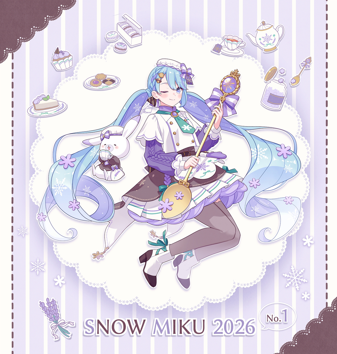 This is a pixiv picture whose title is ラベンダー×パティシエ.
