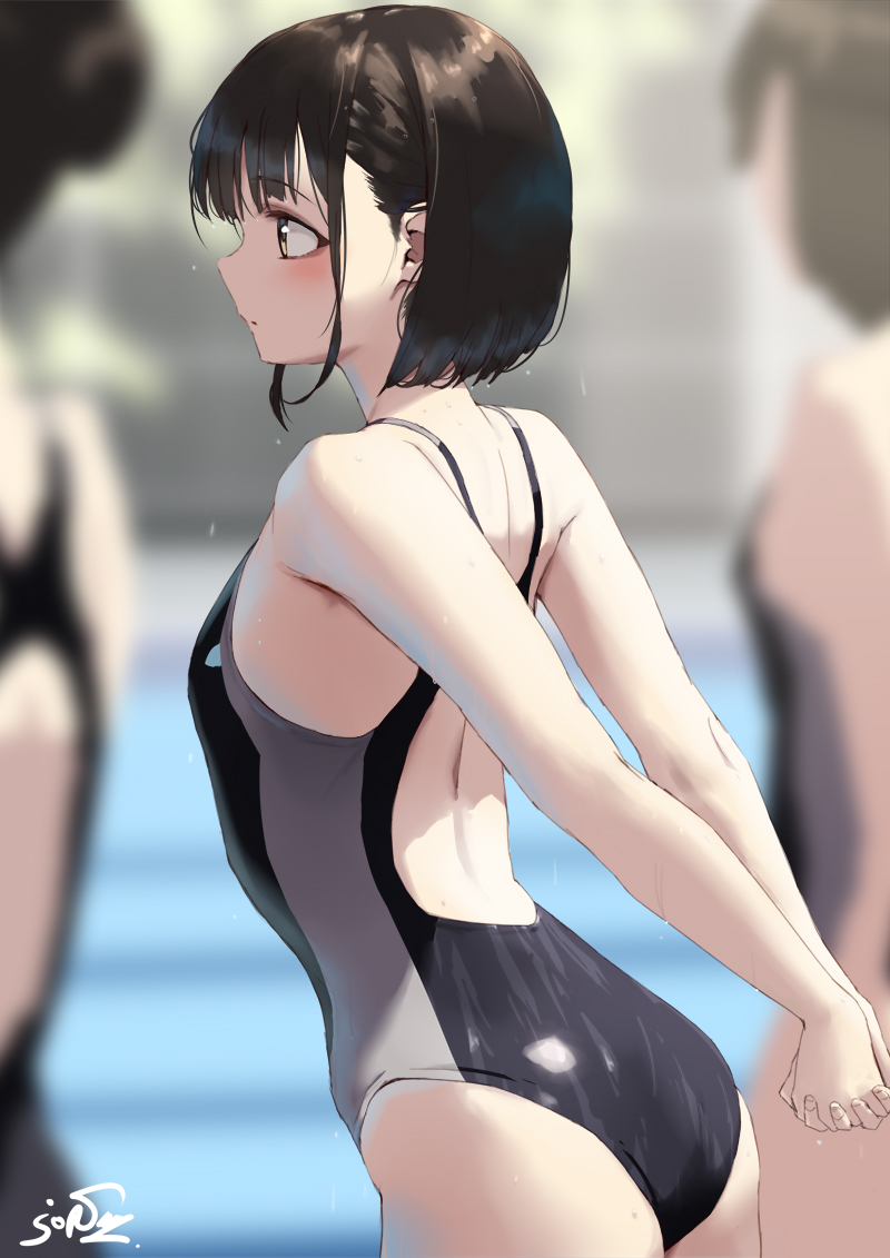 This is a pixiv picture whose title is 低身長女子にドキッとした.