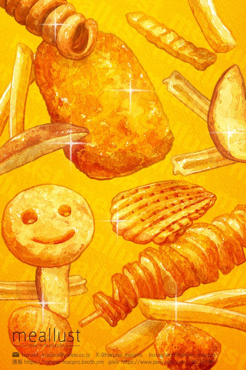 This is a pixiv picture whose title is ポテト１２種.