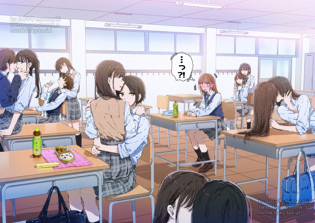 This is a pixiv picture whose title is 女子高.