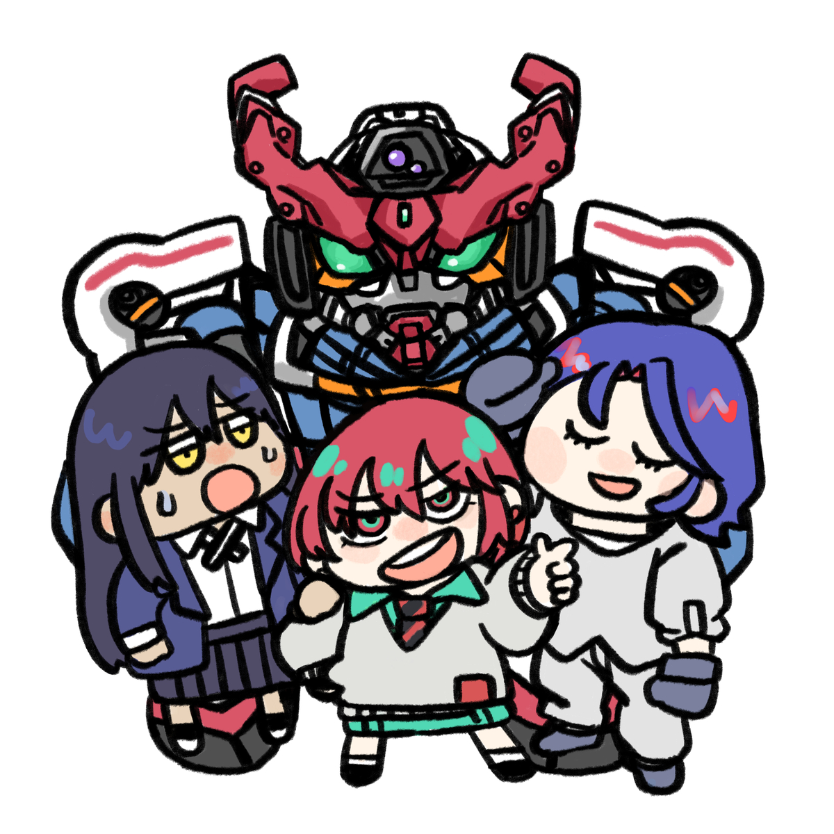 This is a pixiv picture whose title is 放送開始おめでとうございます.