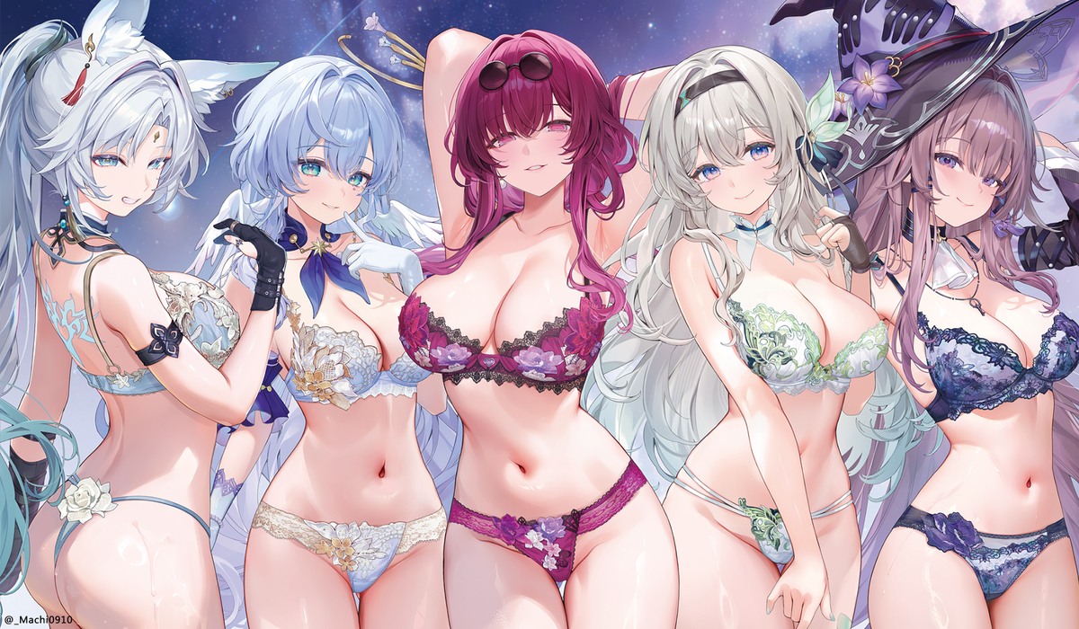 This is a pixiv picture whose title is 夢境の下着.