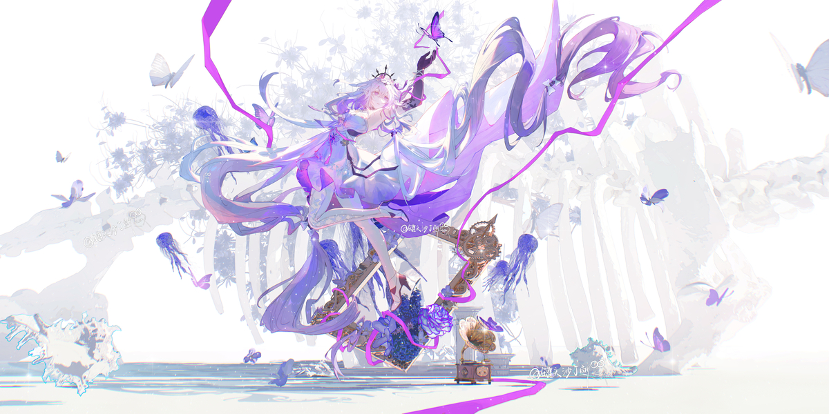 This is a pixiv picture whose title is 生花🦋🦋🌸.