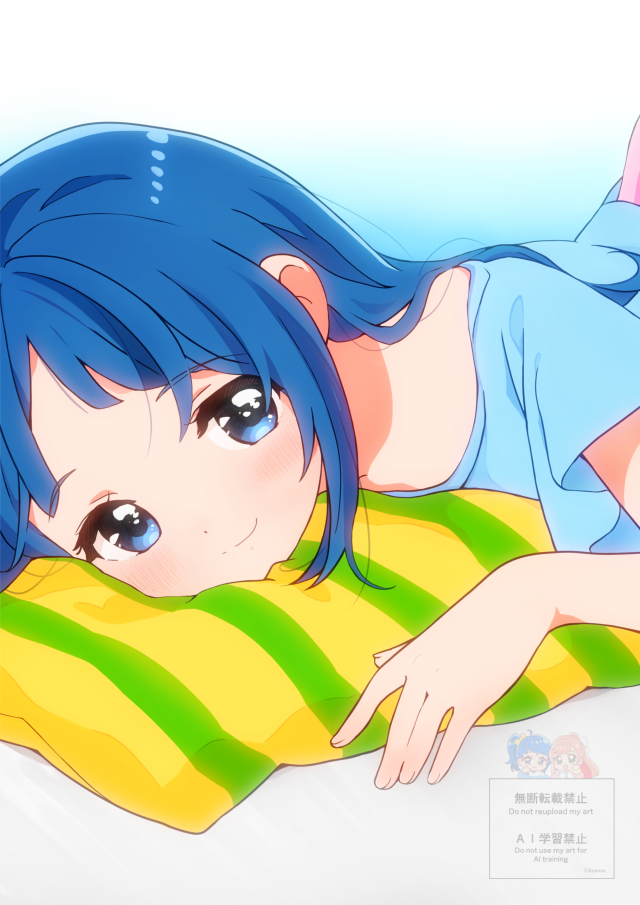 This is a pixiv picture whose title is パジャマで横になるソラちゃん.