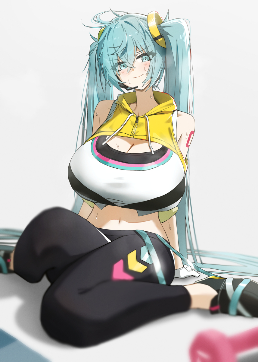 This is a pixiv picture whose title is Gym Miku.