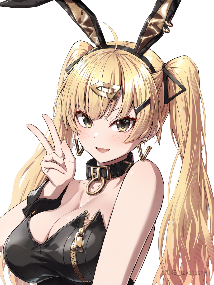 This is a pixiv picture whose title is デカジッパー黒金バニー.