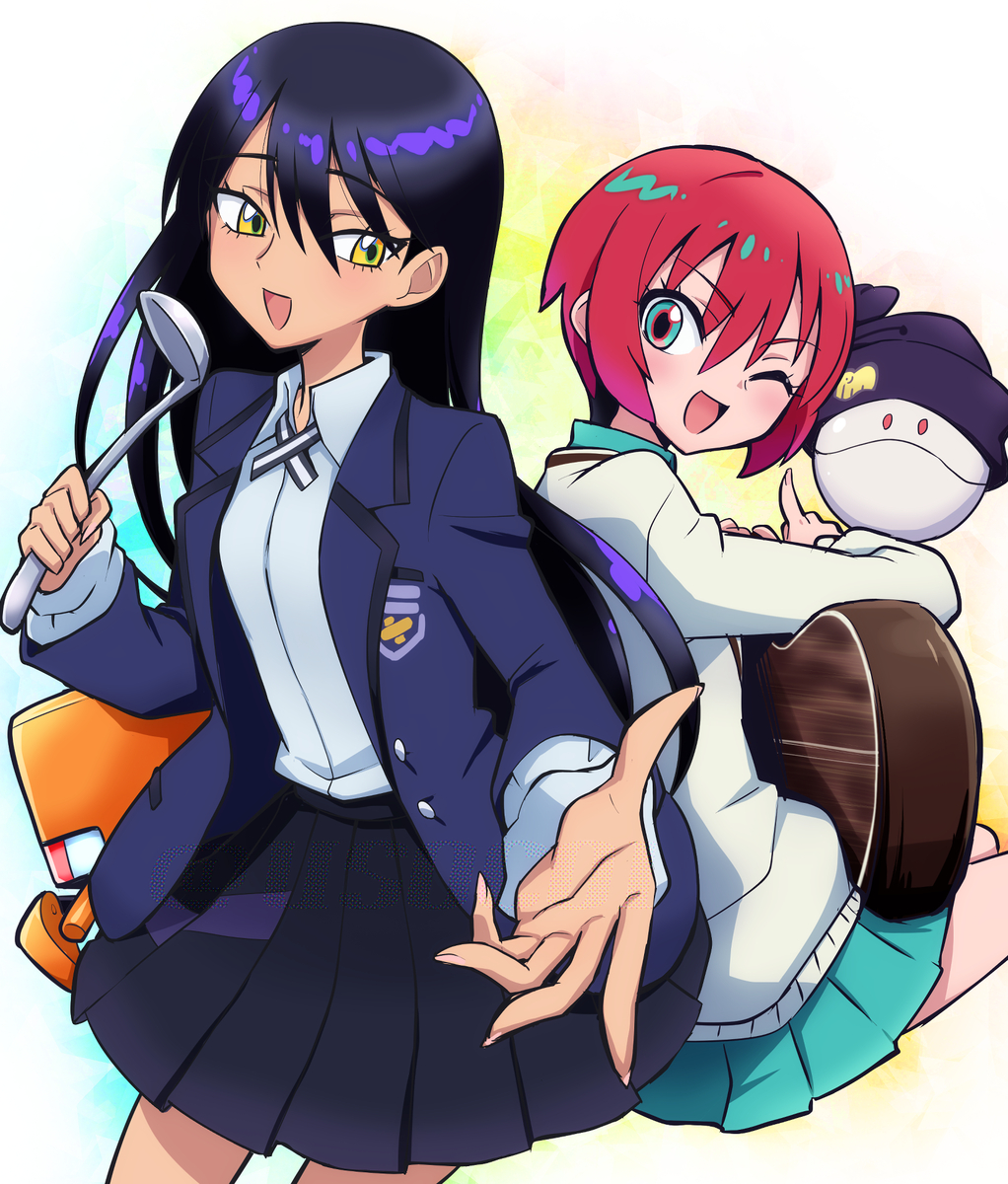 This is a pixiv picture whose title is ニャアンとマチュ.