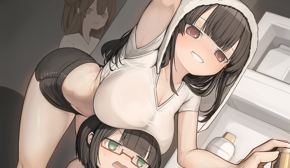 This is a pixiv picture whose title is 泊り.