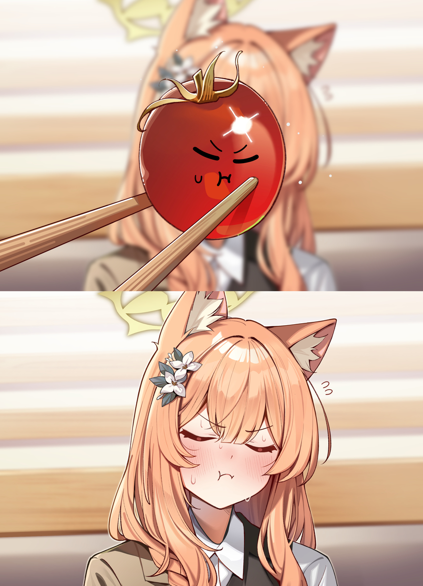 This is a pixiv picture whose title is Tomato mari.