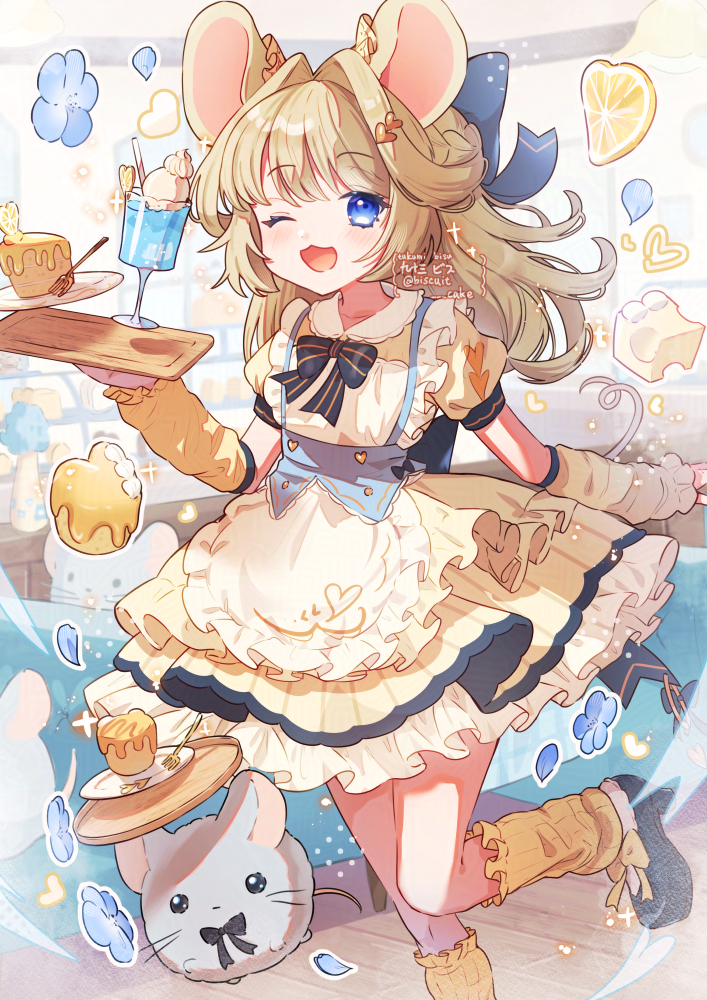 This is a pixiv picture whose title is 🧀×🩵.