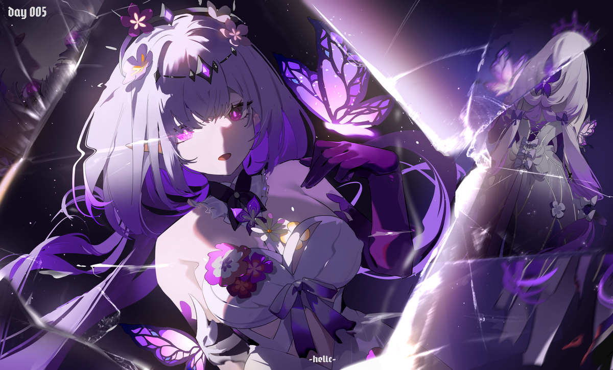 This is a pixiv picture whose title is 5/100 遐蝶.