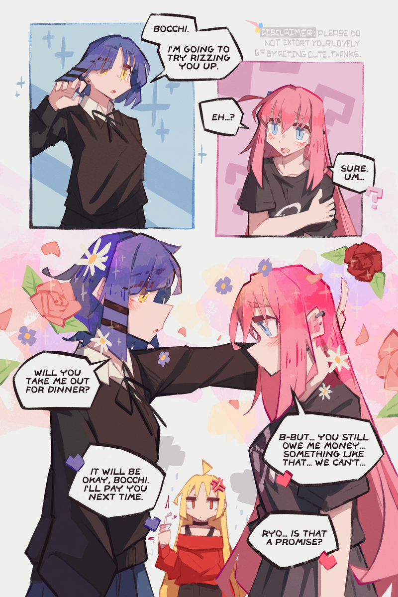 This is a pixiv picture whose title is Idiots made for each other🟨🟦🍀.