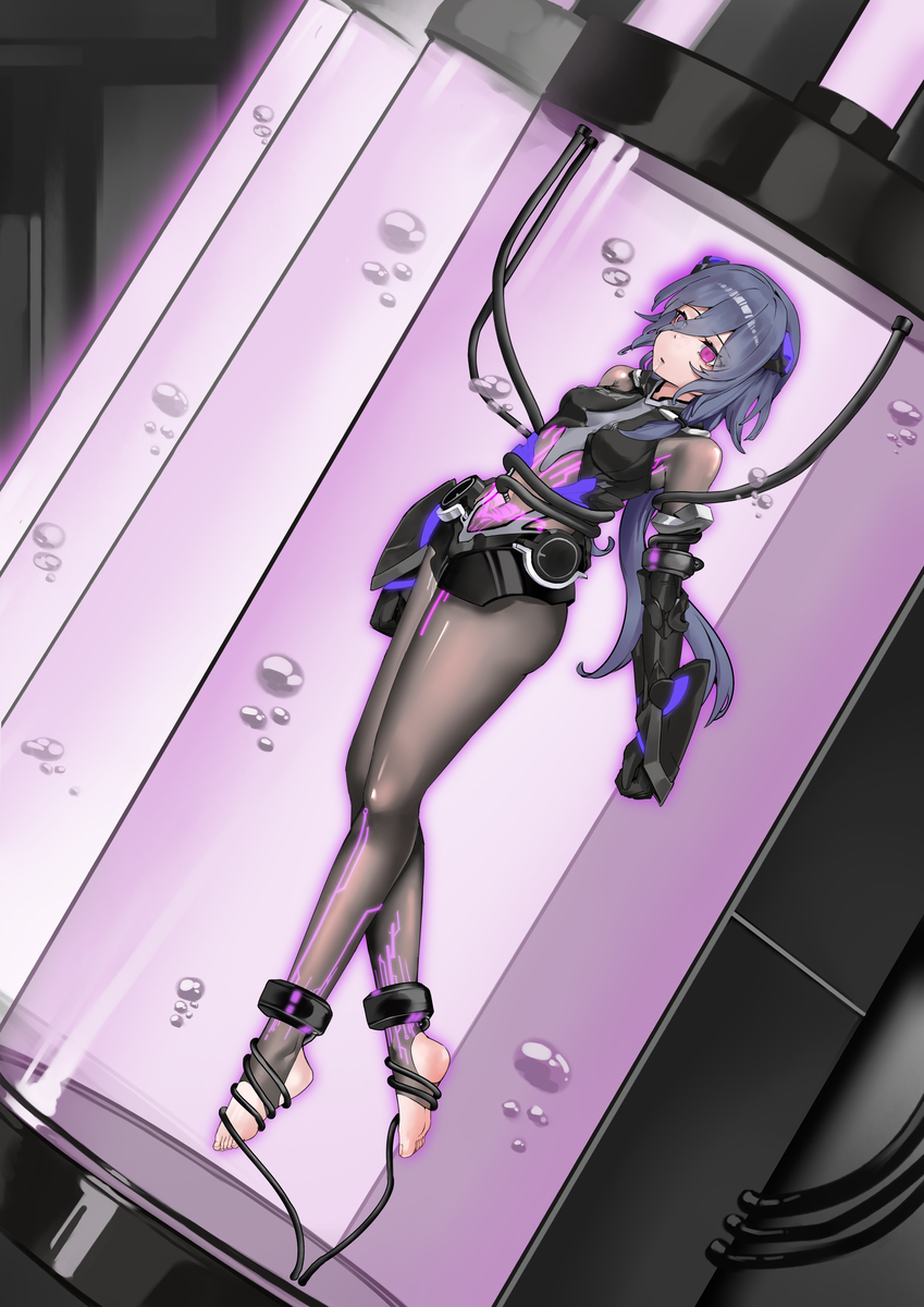 This is a pixiv picture whose title is 【崩坏3rd】 符华，身陷谜之装置.