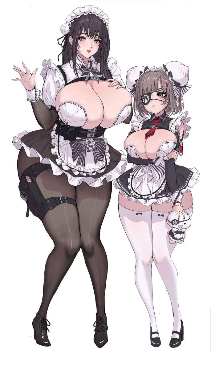 This is a pixiv picture whose title is 自己的OC 包子女仆.