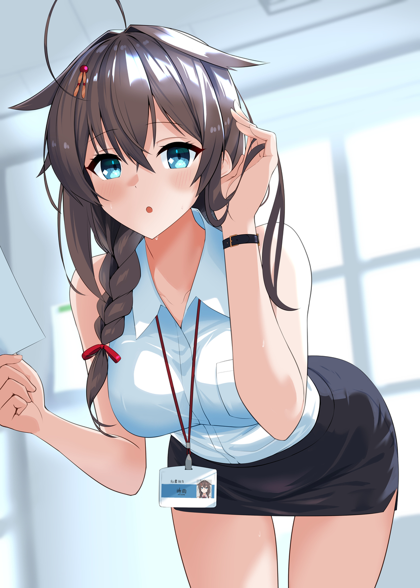 This is a pixiv picture whose title is 「報告書があるんだけど…」.