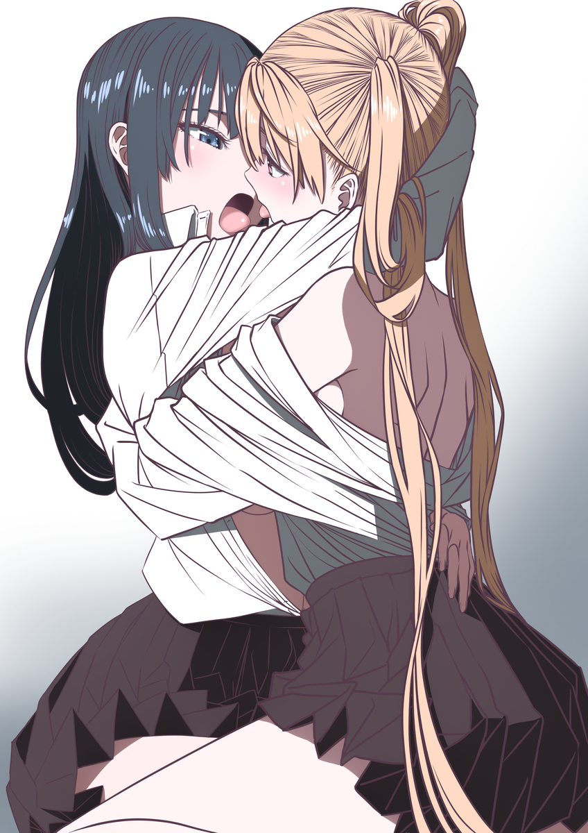 This is a pixiv picture whose title is 様子と命乃のいちゃいちゃ。.