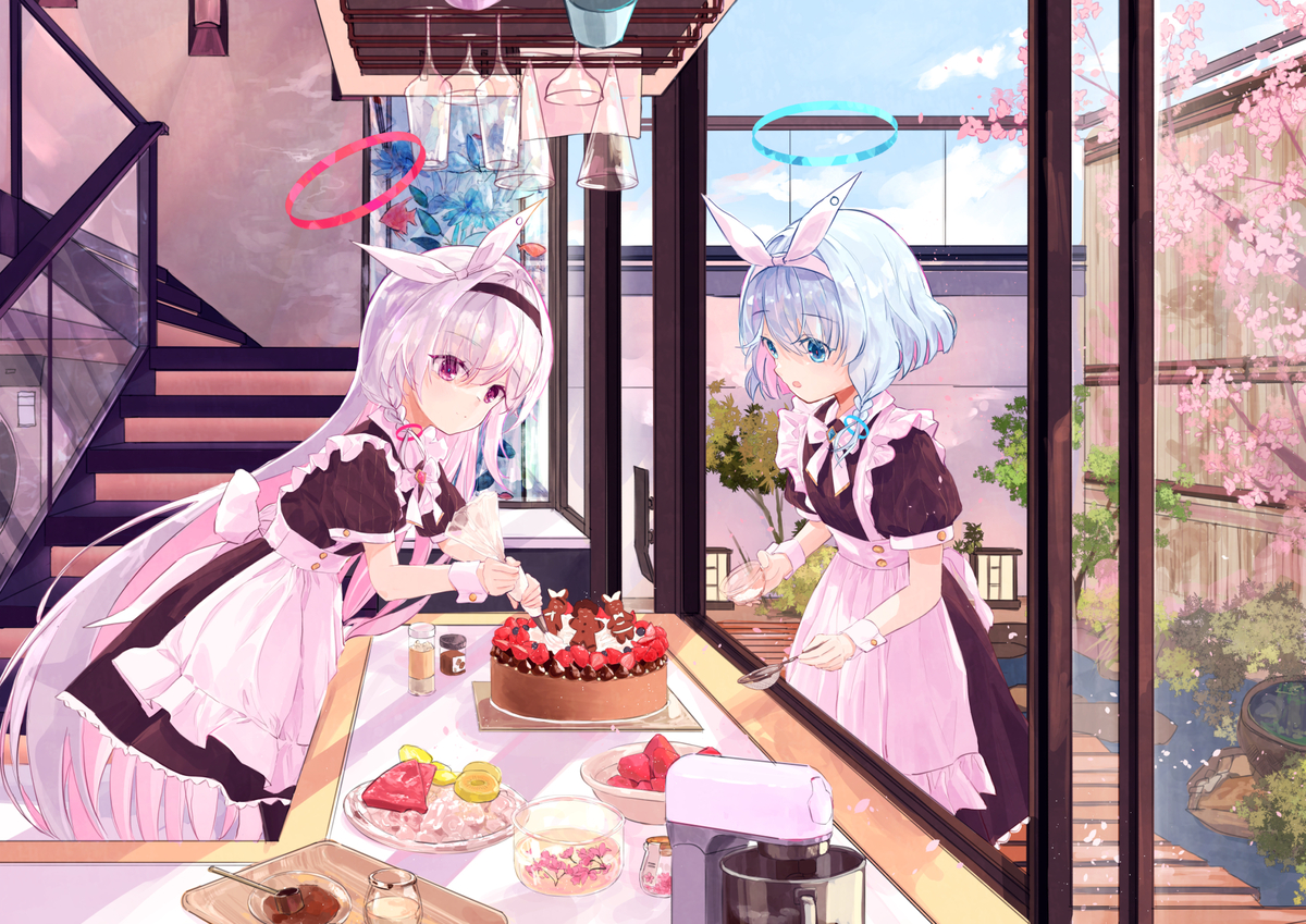 This is a pixiv picture whose title is アロプラ | 春日限定蛋糕.