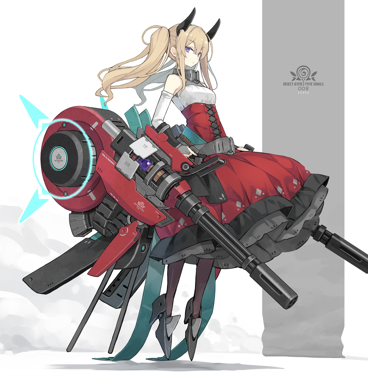 This is a pixiv picture whose title is ガトリング娘（カタツムリ型）.